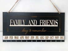 Arrives for Mother's Day Gifts Family and Friends Days to Remember Calendar Sign Board in Oak or Black, Plain Write-On Circles