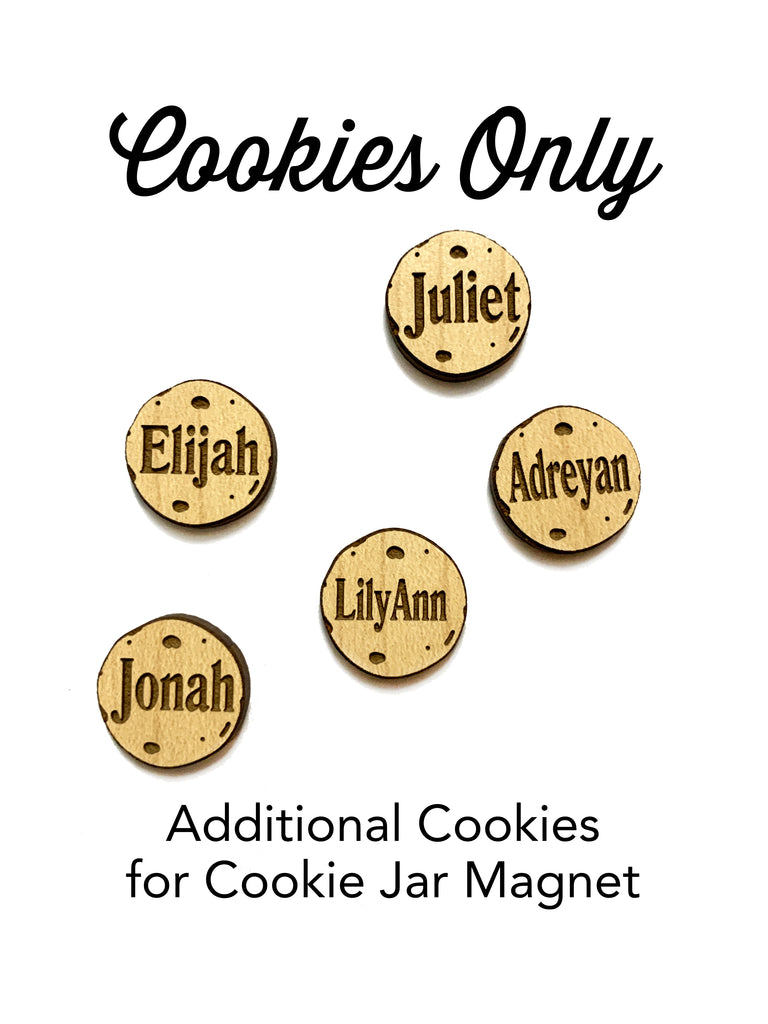 Cookie Jar Personalized Magnet or Stand Gift for Grandparents with Grand  Children Names Little Cookies Gifts – Weathered Raindrop