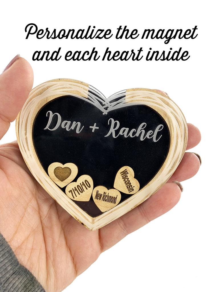 Your Love Story Personalized Valentines Day Gift Heart Magnet Gifts for  Wife, Husband, Fiancé, Girlfriend, Boyfriend - Special Dates, Places &  Events