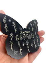Grandma's Garden Personalized Butterfly Gift for Mom, Nana, Granny, Mee-maw with Grandchildren's Names and Flowers by Weathered Raindrop