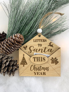 Kids Letter to Santa Holiday Ornament | Envelope Holds Letters | Keepsake Gift by Weathered Raindrop