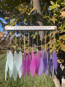 SALE: Friendship Sun Catcher Gift Stained Glass Wind Chime Sending Support During Tough Times Thinking of You Gifts by Weathered Raindrop