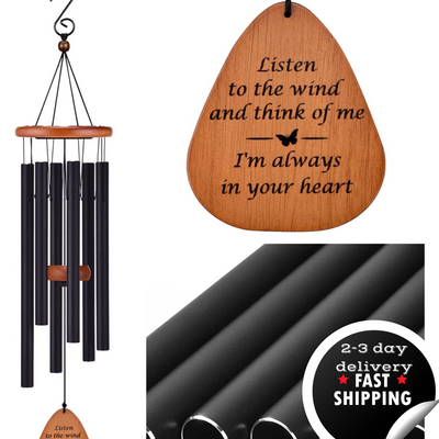 Memorial Sympathy Wind Chimes for Loss of Loved One, Bereavement Gift in Memory, Memorial Gifts for Loss of Mother Father Condolences Gift Basket, 32