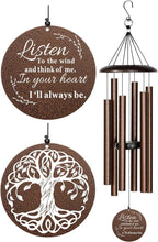 Sympathy Wind Chimes for Loss of Loved One, 40 Inch Memorial Windchimes for Lost Father Mother Friends, Remembrance Bereavement Gift (Black)