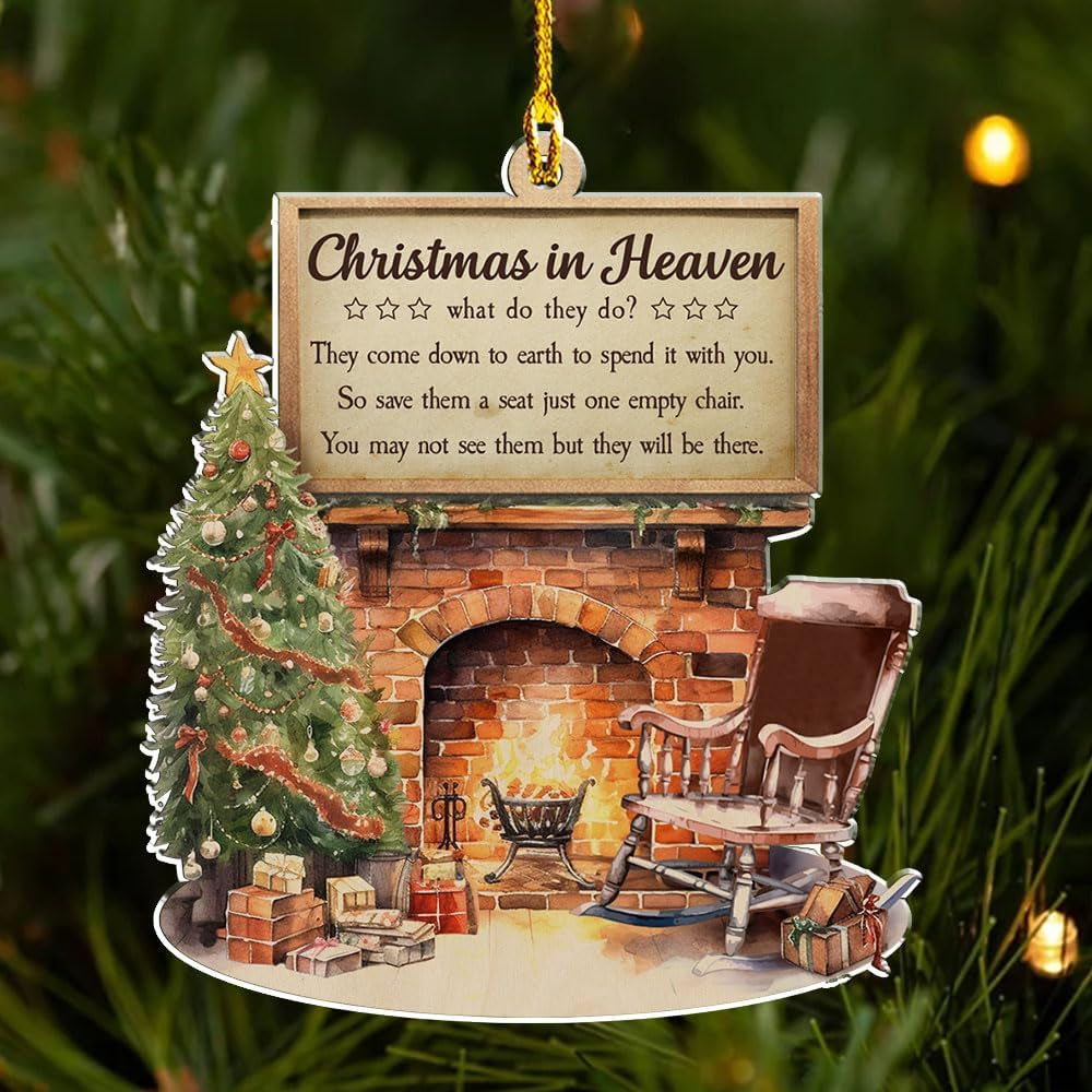 Memorial Ornaments for Loss of Loved One, Memorial Christmas Ornament, Memorial Gifts, Sympathy Gift, Christmas Ornaments, Christmas Decorations (My Mind Talks to You)