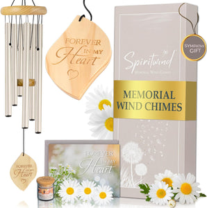 Memorial Wind Chimes 32" Ocean Blue Memorial Wind Chimes for Loss of Loved One -Sympathy Wind Chimes for Loss of Love One - Windchimes in Memory of a Loved One -Memorial Gifts & Funeral Gifts