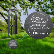 Sympathy Wind Chimes for Loss of Loved One, 40 Inch Memorial Windchimes for Lost Father Mother Friends, Remembrance Bereavement Gift (Black)