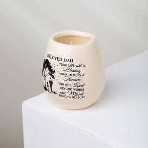 Dad Memorial Candle, Memorial Gifts for Loss of Father for Daughter, Gifts for Loss of Dad Gifts, in Loving Memory of Dad Soy Wax Candle Jar TNC4