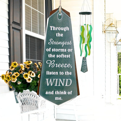 Memorial Gift Wrapped Wind Chimes Sympathy Gifts in Support of Employees after Loss or Friends and Coworkers Comforting through the Strongest of Storms for Outdoor Decor