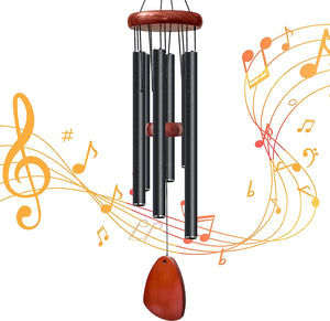 Personalized 28" Wind Chimes for Outside Deep Tone Wind Chimes with 6 Aluminum Tubes Courtyard Decoration. Windchimes Outdoor Create an Enjoyable Atmosphere & Gift for Heaven Days, Loss, Mothers Day