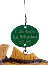 Memorial Gift in Sympathy “Fishing in Heaven" Custom Bass Memorial Wind Chime by Weathered Raindrop