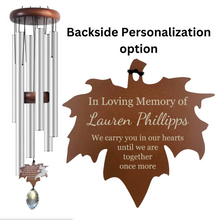 Cardinal Wind Chimes Outdoor Gift with Prism and Personalization WindChimes for outside Sympathy Remembrance of Mom Grandma