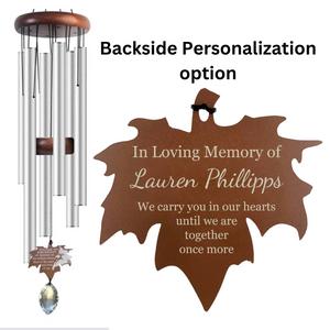 Cardinal Wind Chimes Outdoor Gift with Prism and Personalization WindChimes for outside Sympathy Remembrance of Mom Grandma