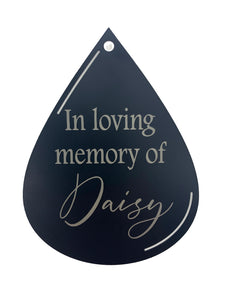 Memorial Gift in Sympathy “May This Melody Comfort Your Heart" Silver Large 28 inch Memorial Wind Chime by Weathered Raindrop