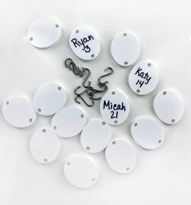 Additional Acrylic Circle Tags: PLAIN Write-On for Calendar Wood Signs Family Birthdays & Heaven Days Board - Calendar Sets Sold Separately