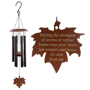 Memorial Wind Chime Gift "May Your Heart Feel Comfort" Sympathy Keepsake by Weathered Raindrop