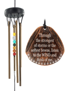 Memorial Gift Beaded Copper Wind Chime 16 inch Gift In Memory of a Loved One Outdoor Sympathy Chakra Gift Set