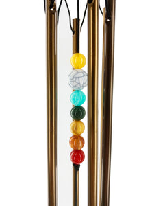 Memorial Gift Beaded Copper Wind Chime 16 inch Gift In Memory of a Loved One Outdoor Sympathy Chakra Gift Set