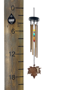 Hunter Memorial Gift Beaded Copper Wind Chime 18 inch Gift In Memory of a Loved One Who Loved to Hunt Outdoor Sympathy Chakra Rust Metal Leaf