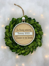 Made in the USA Memorial Holiday Ornament in Memory of Loved One 2023 Modern Farmhouse Christmas Tree Sympathy Gift by Weathered Raindrop
