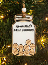 Cookie Jar "Grandma's Little Cookies Gifts" Personalized Family Ornament