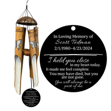 Personalized Butterfly Sympathy Gift Wind Chimes After Loss of a Daughter, Mother, Sister Outdoor Deep Tone, In Memory of Grandma Garden Unique Condolence Remembrance Funeral Gifts for Bereavement