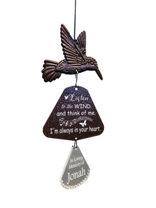 Personalized Sympathy Wind Chimes for outside Deep Tone, Memorial for Loss of Loved One Prime, Bereavement Condolence Remembrance Funeral Gifts for Grieving Friends Loss of Mother Father