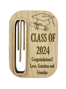 Graduation Gift 2024 MAGNET Money Holder Personalized Gift Keepsake Funny Family Custom Gifts for Kids, Grandkids, Teenagers, Grad