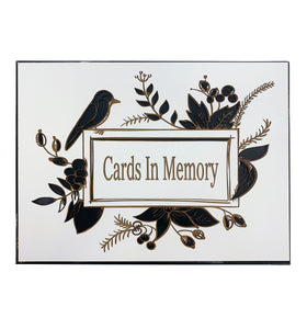 Memory Box, Cards In Memory of a Loved One; Holds Funeral Cards, Pictures, Special Mementos, Treasures or Keepsakes