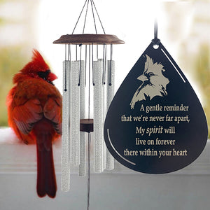 Cardinal Memorial Personalized Gifts Outdoor Wind Chimes Cardinal Decor. Gifts Cardinal Personalized Memorial Sympathy Gift after Loss Large Keepsake Wind Chime by Weathered Raindrop