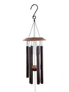 Memorial Hunter Wind Chime Teardrop Sympathy Gift in Memory Deep Tone and Personalized by Weathered Raindrop