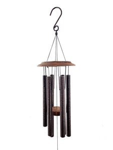 Memorial Butterfly Wind Chime Gift Sympathy Leaf Wind Chime in Memory Deep Tone and Personalized by Weathered Raindrop