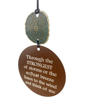 Memorial Gift Wind Chime "Through the Strongest of Storms" Includes Butterfly Hanging Hook by Weathered Raindrop