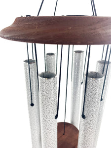 Dragonfly Silver Memorial Wind Chime Gifts in Memory after a Loss of a Loved One-Sympathy Gift Set by Weathered Raindrop
