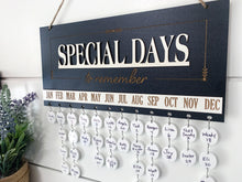 Christmas Gifts SPECIAL Days to Remember Calendar Sign Board in Oak or Black, Plain Write-On Circles