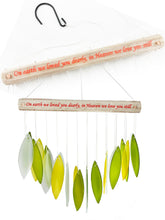 Gift In Memory Stained Glass Memorial Custom Green Wind Chime Red Words Sun Catcher Sympathy Gift by Weathered Raindrop