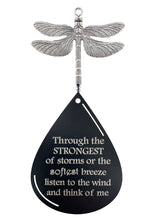 Silver "Dragonfly Memorial Wind Chime" Large 28 inch Sympathy Gift by Weathered Raindrop