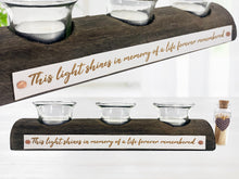 Candle Memorial Gift “This Light Shines in Memory of a Life Forever Remembered" Driftwood Personalized