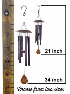 Memorial Dragonfly Wind Chime Teardrop Sympathy Gift in Memory Deep Tone and Personalized by Weathered Raindrop