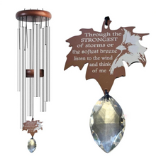 Cardinal Wind Chimes Outdoor Gift with Prism and Personalization WindChimes for outside Sympathy Remembrance of Mom Grandma