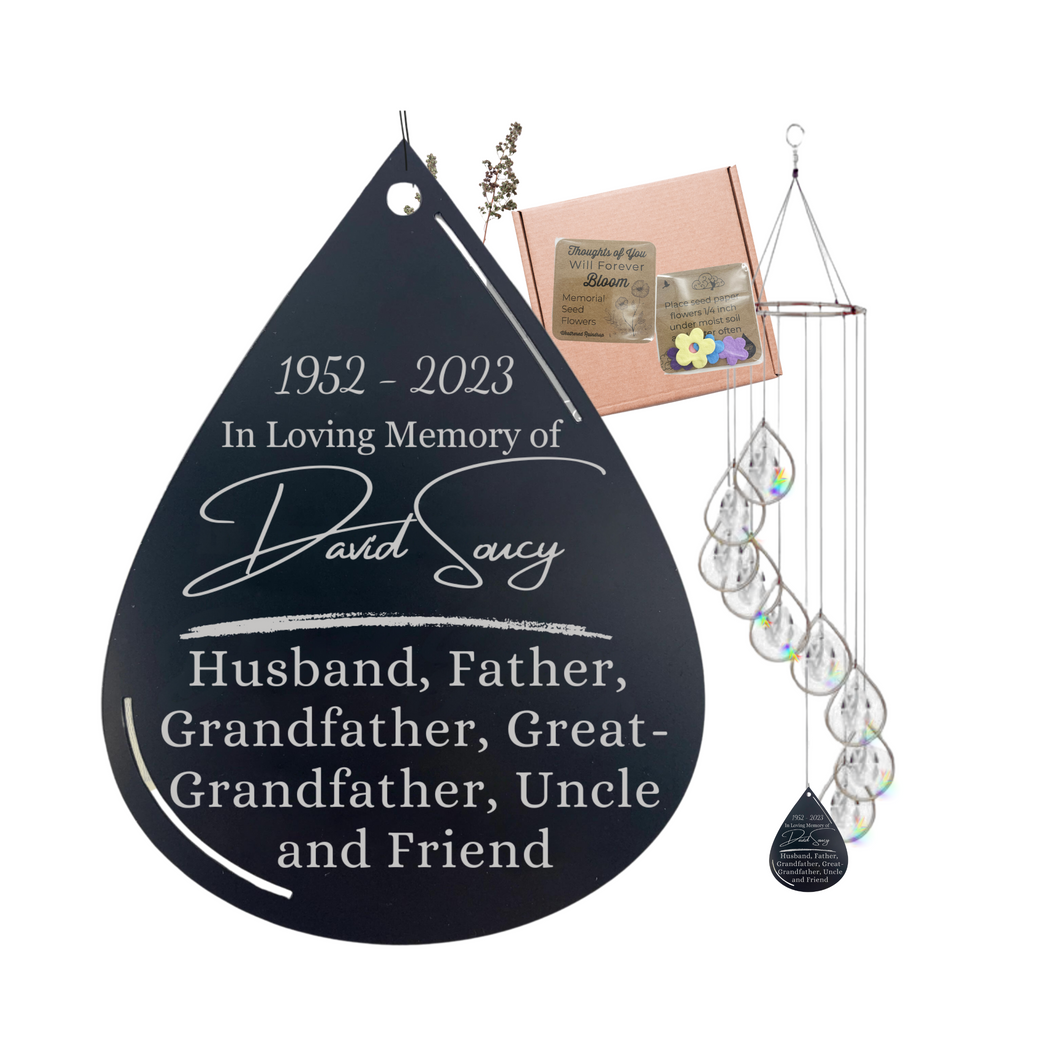 Teardrop Prism Rainbow Maker Memorial Gifts in Memory of a Daughter Mother Husband or Child Sympathy Gifts for Personalized for Bereavement Condolence Gift