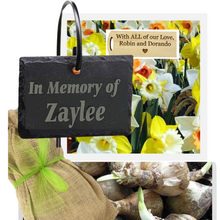 Daffodil Bulbs Memorial Personalized Garden Stake Kit Sympathy Gifts in Memory