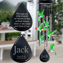 Wind Chimes Hummingbird Solar Personalized Wind Chimes for Outside Aluminum Tubes Memorial Wind Bell for Garden/Patio Decor Thanksgiving Gifts for Mom, Wife, Grandma Neighbors(25 Inch Deep Tone)