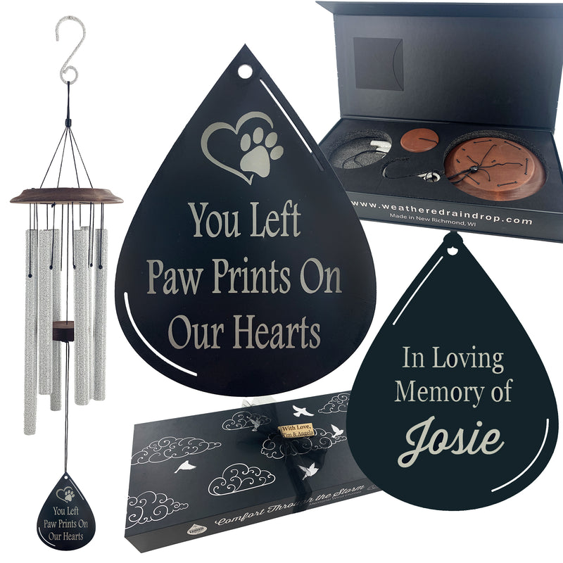 Pet Memorial Wind Chime 19“ with Photo Frame Gift Box Sympathy Poem — Pet  Memory Shop