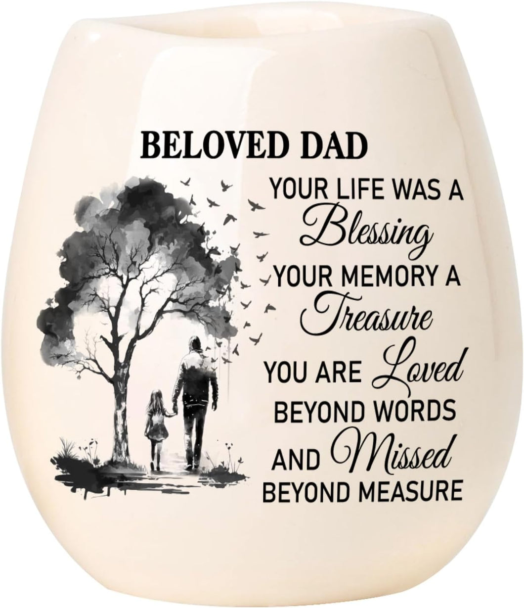 Dad Memorial Candle, Memorial Gifts for Loss of Father for Daughter, Gifts for Loss of Dad Gifts, in Loving Memory of Dad Soy Wax Candle Jar TNC4