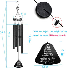 Memorial Wind Chimes for Loss of Father Sympathy Gifts Loss of Dad Papa Rememberance Large Angel Windchimes outside Indoor Garden Home Déco