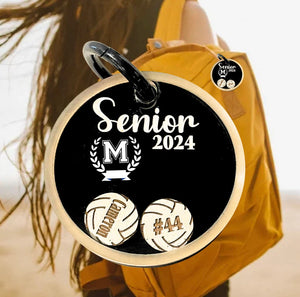 Graduation Gift Sports Carabiner Logo name and Jersey Number Personalized Gift Soccer Baseball football Tennis Cheerleading