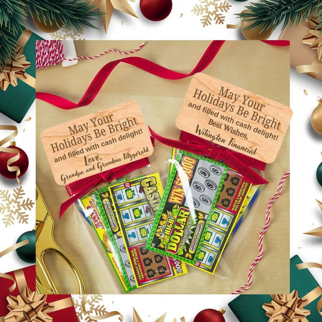 10 PACK Bulk Family Christmas Gifts Lottery Ticket Personalized Package for Multiple Christmas Gifts