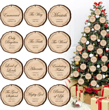 Names of Jesus Christ Ornaments Nativity round Wood Ornaments Religious Names of God Ornaments Hanging Jesus Christ Xmas Decorations Christmas Tree Ornament Gift for Mom Gifts for Grandma
