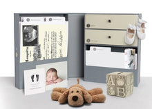 Baby Loss and Remembrance Box | the Vault | Memory Box | Fabric Linen Memory Box W/ 52 Labels for Customizing, 10 Folders, 2 Caddies